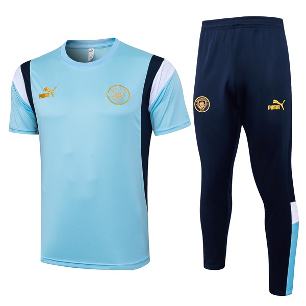 Camiseta Manchester City Conjunto Completo 2024 2025 Azul